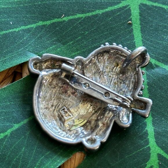 MJ Silver Snowman Winter Brooch Pin BOGO FREE - Picture 5 of 6